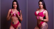 A Miss Bumbum Deia Cavalheiro fez campanha de conscientização sobre câncer de mama - Foto: Reprodução / CO Assessoria