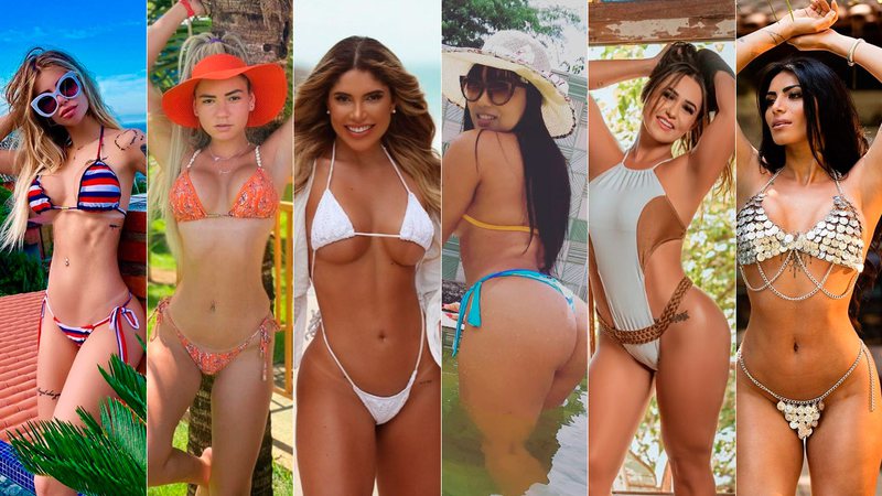 MC Bragança, Mari Valents, Vanusa Freitas, Cássia Mello, Lunna Leblanc e Suzana Simonet estão no Miss Bumbum 2021 - Foto: Reprodução/ Instagram