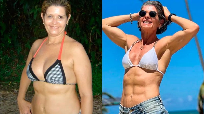 Monica Bousquet surpreendeu ao mostrar antes e depois do corpo - Foto: Reprodução/ @monicabousquet