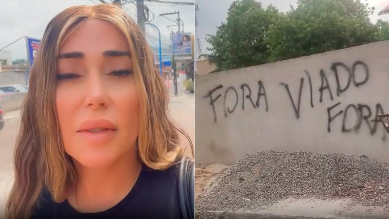 Marcela Porto teve o muro de casa pichado com palavras transfóbicas - Foto: Reprodução/ Instagram@mulherabacaxi7