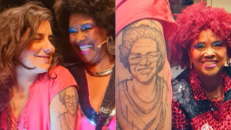 Mulher de Sandra, Simone tatuou o rosto da cantora no braço - Foto: Reprodução/ @sandradesa_oficial