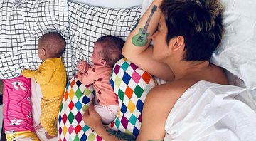 Nanda Costa deu à luz Kim e Tiê, frutos de seu relacionamento com Lan Lanh - Reprodução / Instagram @nandacosta