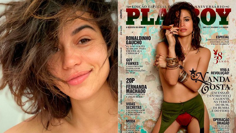 Nanda Costa lembrou clique nu em público para a Playboy - Foto: Reprodução/ Instagram@nandacosta e Divulgação