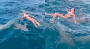 Natacha Horana mergulhou com tubarões nas Ilhas Maldivas - Foto: Reprodução/ Instagram@natachahorana