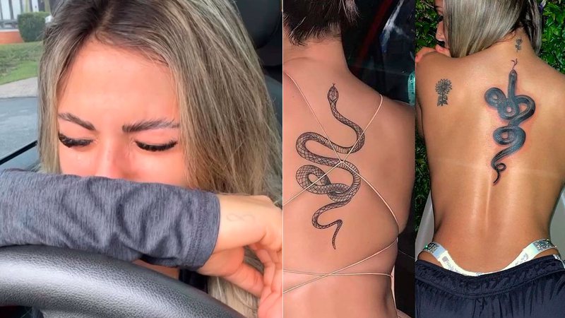 Nathalia Valente se desesperou ao falar sobre resultado de tatuagem - Foto: Reprodução/ Instagram@nathaliavalente