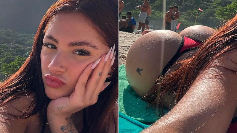 Nathalia Valente empinou bumbum e exibiu tatuagem de coelhinho - Foto: Reprodução/ @nathaliavalente