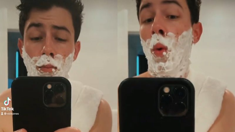 Nick Jonas publica vídeo fazendo a barba - Foto: Reprodução / Instagram @nickjonas