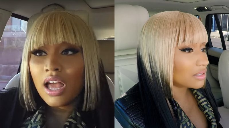 Nicki Minaj participou do quadro Carpool Karaoke para o The Late Late Show com James Corden - Foto: Reprodução / YouTube