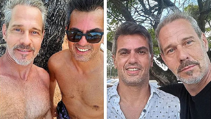 Nico Puig ao lado do marido, Jeff Lattari: 26 anos de relacionamento - Foto: Reprodução / Instagram