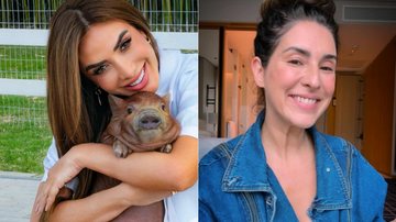 Nicole Bahls batizou porquinha com o nome de Fernanda Paes Leme - Foto: Reprodução/ Instagram@nicolebahls e @fepaesleme