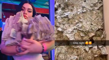 Nola Carolina surpreendeu seguidores ao mostrar pilhas de dinheiro - Foto: Reprodução/ Instagram@nolacarolina