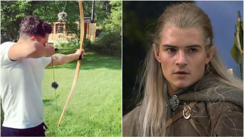 Orlando Bloom encarna Legolas em treino de arco e flecha - Foto: Reprodução / Instagram