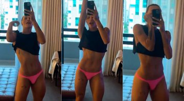 Cantora exibiu o corpo malhado e definido em vídeo nas redes sociais - Reprodução / Instagram @pabllovittar
