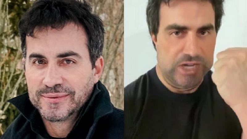 Padre Fábio de Melo e um dos tipos que interpretou no Instagram, o "vereador marombeiro" - Reprodução/Instagram