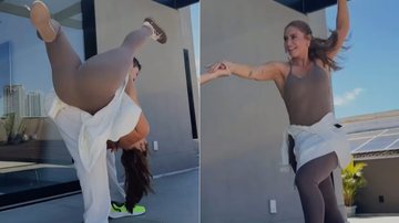 Paolla Oliveira mostrou coreografia com Leandro Azevedo