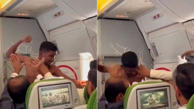 Passageiros brigam por assento em avião e vídeo viraliza - Foto: Reprodução/ Twitter@Bitanko_Biswas