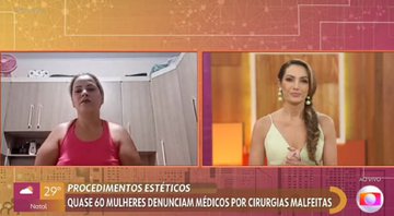 Patrícia Poeta passou por saia justa ao vivo no programa - Foto: Reprodução/ TVGlobo