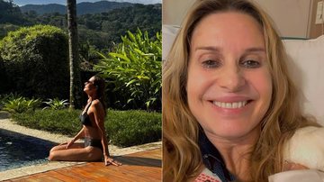 Paula Burlamaqui aproveitou dia de piscina enquanto se recupera de acidente - Foto: Reprodução/ Instagram@paulabraunoficial