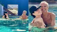 Paula Lavigne e Caetano Veloso comemoram aniversário na pisicna