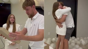 Paulinha Leite fez vídeo para mostrar a reação do marido - Foto: Reprodução/ Instagram@paulinhaleittee