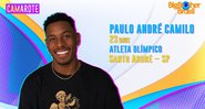 O atleta Paulo André Camilo está no BBB 22 - Foto: Reprodução / Globo