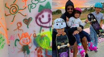 Pedro Scooby exibe parede pintada por seus filhos - Foto: Reprodução / Instagram @pedroscooby