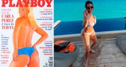 Carla Perez na capa da Playboy, em 1996, e em foto atual - Foto: Divulgação e Reprodução/ Instagram@carlaperez