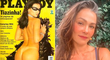 Suzana Alves na capa da Playboy, em 1999, e em foto atual - Foto: Divulgação e Reprodução/ Instagram@suzanaalvesoficial