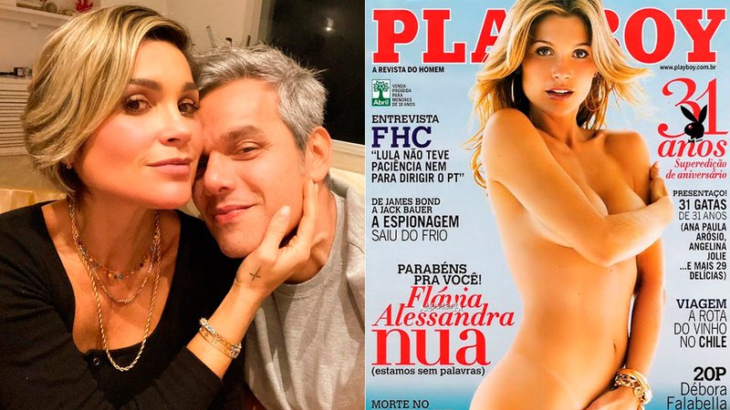 Otaviano ajudou a escolher fotos de Flávia Alessandra para a Playboy - Foto: Reprodução/ Instagram@otaviano e Divulgação