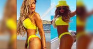 Comparação das fotos de Rafaella Santos - Reprodução/Instagram