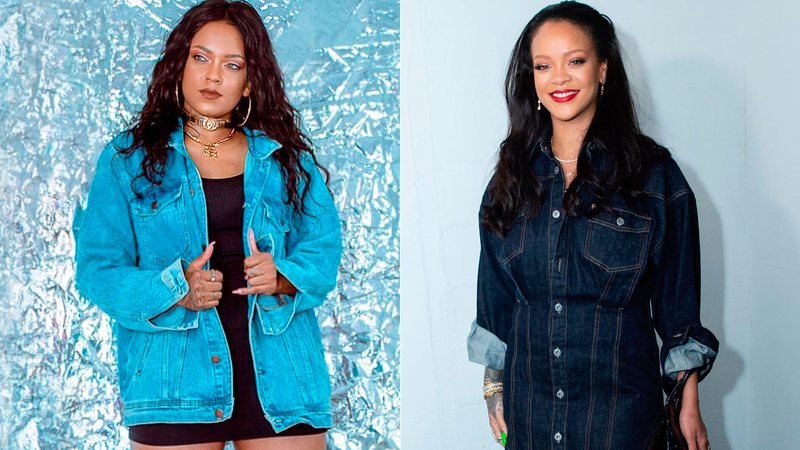 Sósia de Rihanna, Priscila Beatrice (à esquerda) quer o apoio da cantora no Miss Bumbum - Foto: Reprodução/ Instagram@priscila.beatrice e @badgalriri