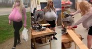 Kayla Lemieux foi criticada por próteses gigantes - Foto: Reprodução/ Twitter
