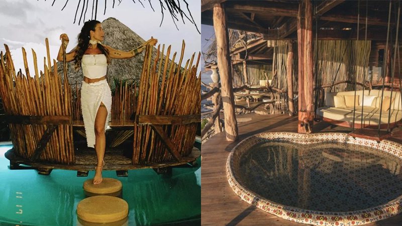 Gabriela Pugliesi no Azulik Tulum, famoso resort entre as celebridades - Foto: Reprodução / Instagram @gabrielapugliesi / Azulik Tulum