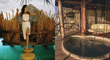 Gabriela Pugliesi no Azulik Tulum, famoso resort entre as celebridades - Foto: Reprodução / Instagram @gabrielapugliesi / Azulik Tulum