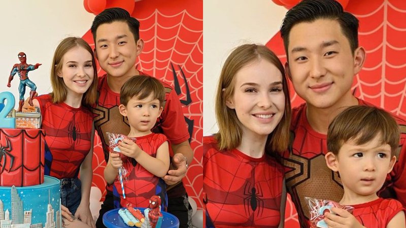 Pyong e Sammy Lee optaram por temática de super-herói para o aniversário do filho - Foto: Reprodução / Instagram