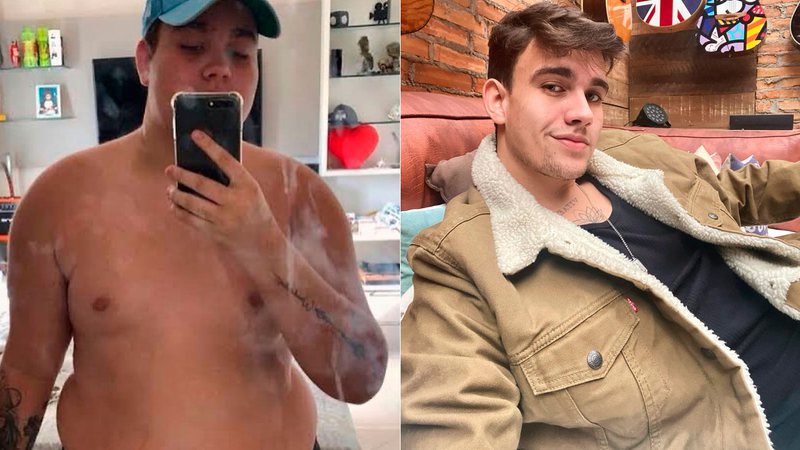 Rafa Almeida antes e depois de eliminar 75 kg - Foto: Reprodução/ Instagram