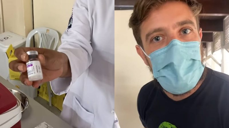 Ator Rafael Cardoso é vacinado contra Covid-19 - Foto: Reprodução / Instagram @rafaelcardoso9