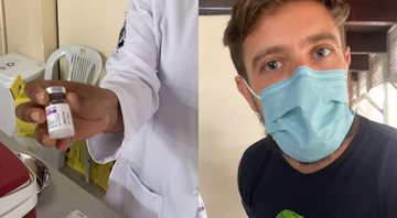 Ator Rafael Cardoso é vacinado contra Covid-19 - Foto: Reprodução / Instagram @rafaelcardoso9
