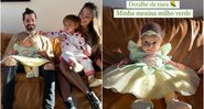Alok e Romana Novais mostram Raika vestida de milho verde - Foto: Reprodução / Instagram