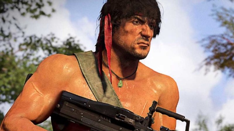 Personagem dos filmes de "Rambo" estará dispovível em jogos da franquia "Call of Duty" - Foto: Reprodução / Activision