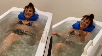 Regina realizou um tratamento em uma banheira quente, cuja diária custa cerca de R$ 3 mil - Reprodução/Instagram/@reginaduarte