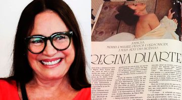 Ensaio sensual de Regina Duarte para a revista Homem hoje vale uma nota - Foto: Reprodução/ Internet