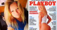 Regininha Poltergeist em foto atual e na capa da Playboy, em 1994 - Foto: Reprodução/ Instagram@regininha_real e Divulgação