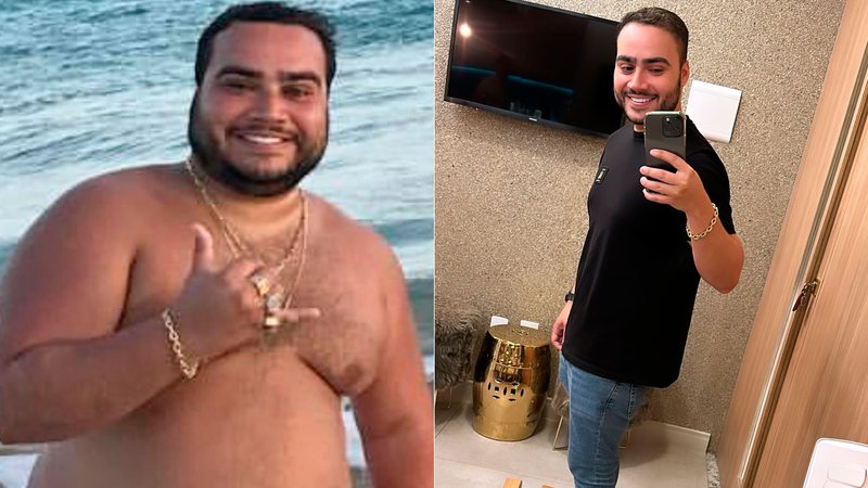 Reynaldo Costa mostrou antes e depois de emagrecimento - Foto: Reprodução/ @reycosta