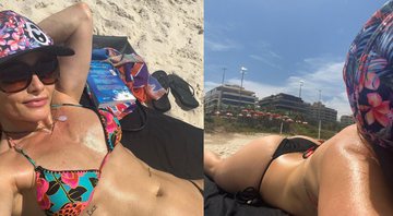 Atriz mostrou o corpo bronzeado enquanto aproveitava dia ensolarado na Barra da Tijuca - Foto: Reprodução / Instagram @ritaguedes