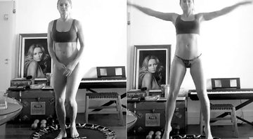 Rita GUedes exibiu boa forma aos 48 anos durante exercício em casa - Reprodução/ Instagram