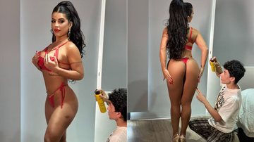 Rosana Ferreira contou que usa laquê para destacar firmeza natural do bumbum - Foto: Roberto Reis Batista e J. Domingos/ CO Assessoria