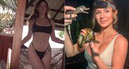 Rosie Moore de biquíni e com cobras durante visita ao Suriname - Foto: Reprodução/ Instagram@rosiekmoore