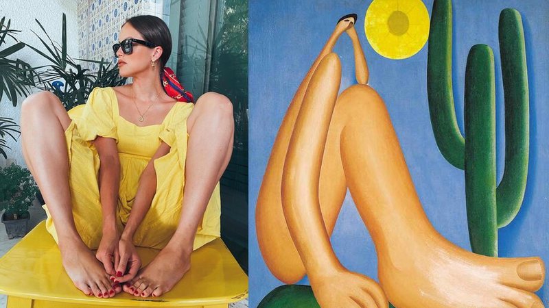 Agatha Moreira é comparada a obra de Tarsila do Amaral - Reprodução/Instagram