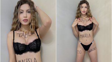 Sabrina Low escreveu no corpo as palavras de ódio que recebeu na web - Foto: Reprodução / Instagram